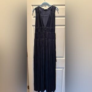 Ulla Johnson Midnight Blue Pleated Maxi dress